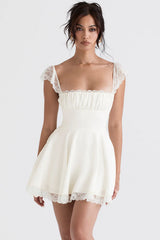 Ivory A Line Mini Dress