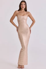 Champagne Bandage Maxi Dress Limited Edition