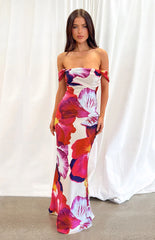 Ella-Pink-Floral-Print-Off-Shoulder-Formal-Dress