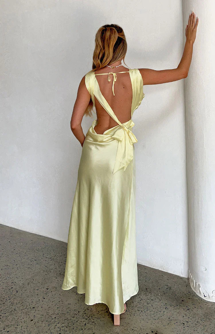 Laria-Yellow-Satin-Formal-Maxi-Dress