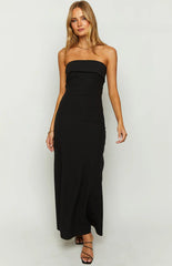Lei-Strapless-Black-Maxi-Dress
