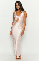 Attina-Pink-Satin-Maxi-Dress
