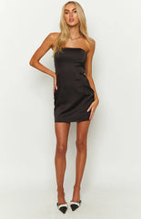 Kamie-Black-Satin-Bow-Mini-Dress