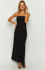 Lei-Strapless-Black-Maxi-Dress
