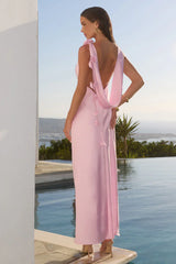 Zurina Low Back Maxi Dress Musk