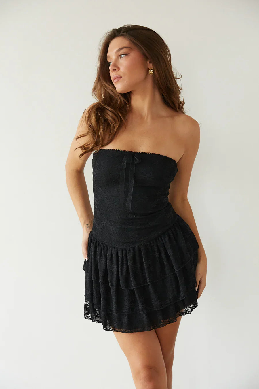Myra Lace Fit And Flare Mini Dress