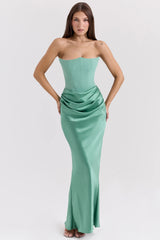 Jade Strapless Corset Maxi Dress 75570