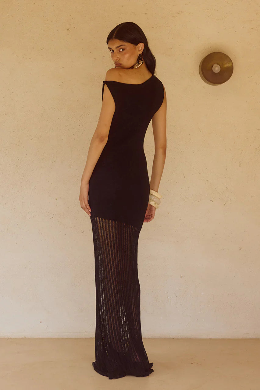 Jacques Knit Maxi Dress Black