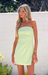 Lauren-Green-Strapless-Mini-Dress