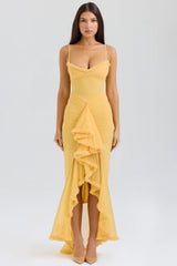Apricot Ruffled Front Gown 55966