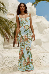 Serina Maxi Dress Blue Floral
