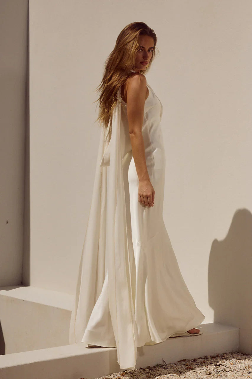 Gabriella Cowl Maxi Dress Ivory