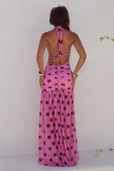 Adrianna-Plunge-Ruched-Maxi-Dress-Musk-Choc-Polka