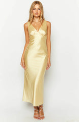 Verlaine-Yellow-Satin-Maxi-Dress