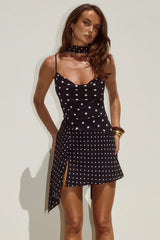 Alora-Scoop-Neck-Mini-Dress-Black-White-Polka