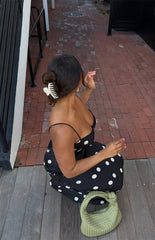 Smith-Black-Satin-Spot-Maxi-Dress