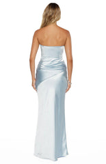 Wren-Blue-Satin-Strapless-Maxi-Dress
