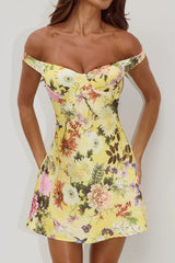Aveta-Off-Shoulder-Mini-Dress-Kendall-Yellow