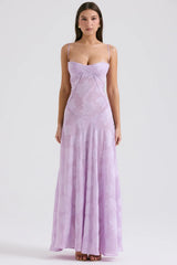Orchid Floral Lace Back Maxi Dress 52923