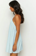 Talei-Blue-Halter-Puff-Mini-Dress