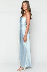 Ariella-Blue-Satin-Strapless-Maxi-Dress