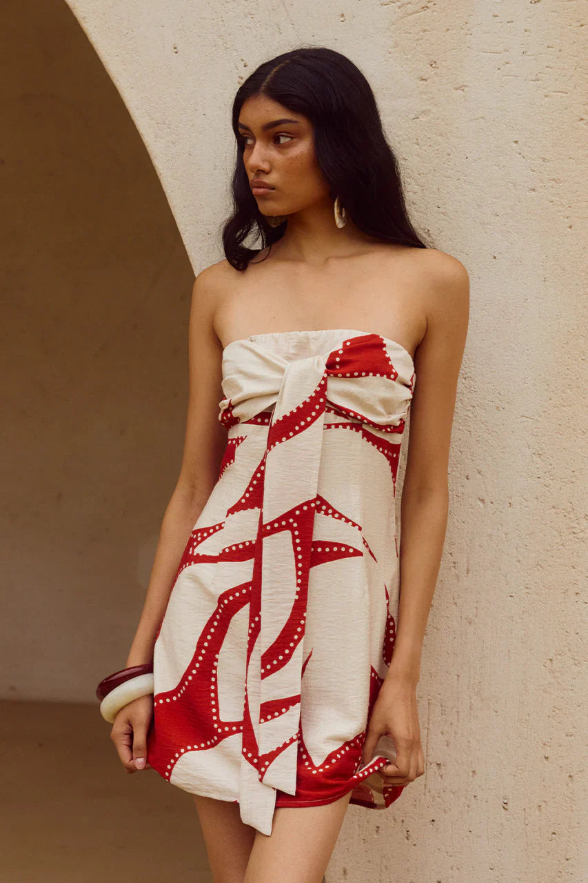 Arlette-Strapless-Mini-Dress-Arlette-Red