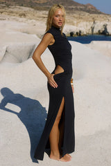 Avanni-High-Neck-Maxi-Dress-Granite