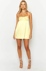 Sammie-Yellow-Satin-Mini-Dress