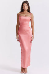 Bright Peach Maxi Dress