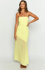 Karmic-Yellow-Chiffon-Maxi-Dress