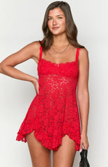 All-Mine-Red-Lace-Mini-Dress