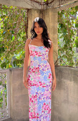 Laufry-Yellow-Floral-Print-Maxi-Dress
