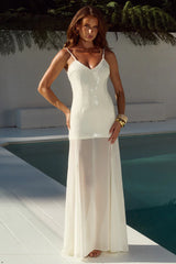 Tulia Low Back Maxi Dress Cream
